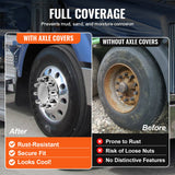 VEVOR Front Axle Cover Combo Kit ABS Lug Nut Covers with Nut Cover Tools - Rear View