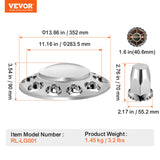 VEVOR Front Axle Cover Combo Kit ABS Lug Nut Covers with Nut Cover Tools - Close-Up Angle