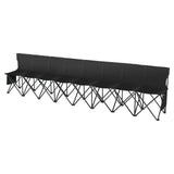 VEVOR 8 Seat Portable Folding Sport Bench Outdoor Camping Chair with Carry Bag