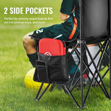 VEVOR 8 Seat Portable Folding Sport Bench Outdoor Camping Chair with Carry Bag - Side View