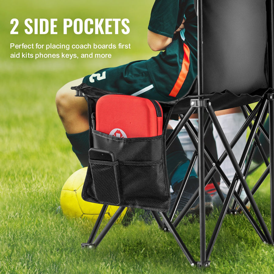 VEVOR 8 Seat Portable Folding Sport Bench Outdoor Camping Chair with Carry Bag, Portable