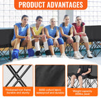 VEVOR 8 Seat Portable Folding Sport Bench Outdoor Camping Chair with Carry Bag, image 4