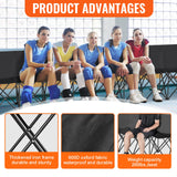 VEVOR 8 Seat Portable Folding Sport Bench Outdoor Camping Chair with Carry Bag - Top-Down View