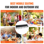 VEVOR 8 Seat Portable Folding Sport Bench Outdoor Camping Chair with Carry Bag, image 6