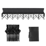 VEVOR 8 Seat Portable Folding Sport Bench Outdoor Camping Chair with Carry Bag - Extra Image