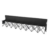 VEVOR 8 Seat Portable Folding Sport Bench Outdoor Camping Chair with Carry Bag
