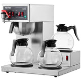 VEVOR 12 Cups Commercial Drip Coffee Maker with 3 Glass Carafes and 3 Warmers - Extra Image