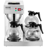 VEVOR 12 Cups Commercial Drip Coffee Maker with 3 Glass Carafes and 3 Warmers - Extra Image
