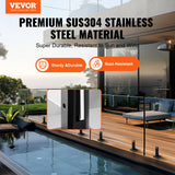 VEVOR Glass Clamp, 10 PCS Square Glass Railing Bracket for 0.31 "-0.47 " Tempered Glass, 304 Stainless Steel Glass Mounting Clamp, 0.12??Thick Glass