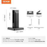 VEVOR Glass Clamp, 10 PCS Square Glass Railing Bracket for 0.31 "-0.47 " Tempered Glass, 304 Stainless Steel Glass Mounting Clamp, 0.12??Thick Glass