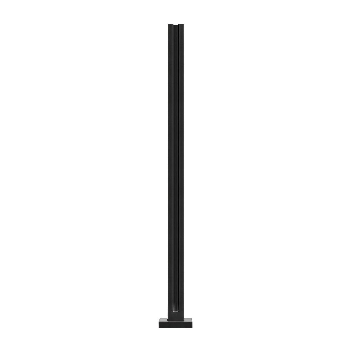 VEVOR Glass Clamp 37.4" H Railing Bracket for 0.39 "-0.47 " Glass Black Black