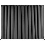 VEVOR Room Divider, 8 ft x 10 ft (96 x 120inch) Portable Panel Room Divider with Wheels Curtain Divider Stand, Room Divider Privacy Screen for Office, Bedroom, Dining Room, Study, Black - Extra Image