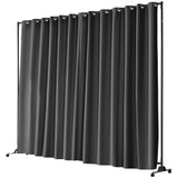 VEVOR Room Divider, 8 ft x 10 ft (96 x 120inch) Portable Panel Room Divider with Wheels Curtain Divider Stand, Room Divider Privacy Screen for Office, Bedroom, Dining Room, Study, Black - Extra Image