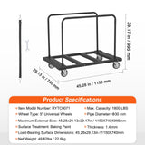 VEVOR Drywall Cart, 1800 LBS Panel Dolly Cart with 45.28