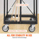 VEVOR Drywall Cart, 1500 LBS Panel Dolly Cart with 36.02" x 24.02" Deck and 5" Swivel Wheels, Heavy-Duty Drywall Sheet Cart, Handling Wall Panel,