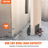 VEVOR Panel Dolly, 600LBS Capacity Slab Dolly, Heavy-duty Drywall Mover with 8