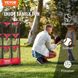 VEVOR 9 Hole Baseball Softball Pitching Net 9 Pocket Hitting Practice 49