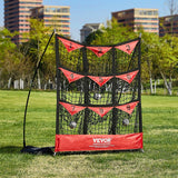 VEVOR 9 Hole Baseball Softball Pitching Net 9 Pocket Hitting Practice 49