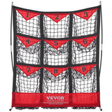VEVOR 9 Hole Baseball Softball Pitching Net 9 Pocket Hitting Practice 49