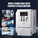 VFD 5HP, 4KW, 18A, 1 Phase 220V-240V Input to 3 Phase 220V-240V Output Variable Frequency Drive, 0-400Hz VFD for AC Motor Speed Control