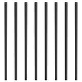 VEVOR Staircase Metal Balusters, 29.5'' x 1'' Flat Aluminum Alloy Decorative Banister Spindles, 51 Pack Deck Baluster with Screws, Classic Hollow Deck Railing Satin Black Powder Coated for Porch