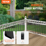 VEVOR Staircase Metal Balusters, 29.5'' x 1'' Flat Aluminum Alloy Decorative Banister Spindles, 51 Pack Deck Baluster with Screws, Classic Hollow Deck Railing Satin Black Powder Coated for Porch - Front View