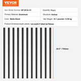 VEVOR Staircase Metal Balusters, 29.5'' x 1'' Flat Aluminum Alloy Decorative Banister Spindles, 51 Pack Deck Baluster with Screws, Classic Hollow Deck