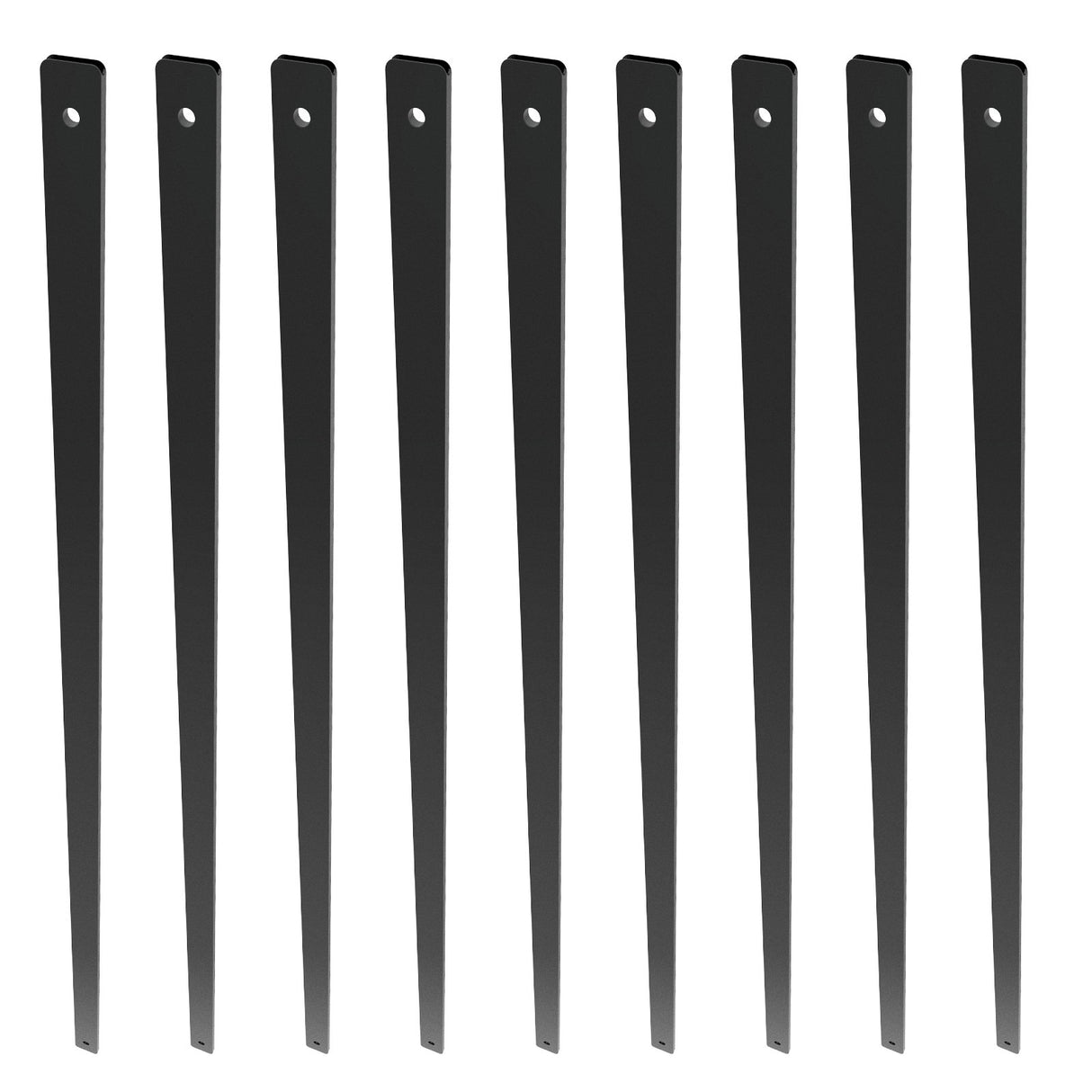 VEVOR Staircase Metal Balusters, 29.5'' x 1'' Flat Aluminum Alloy Decorative Banister Spindles, 51 Pack Deck Baluster with Screws, Classic Hollow Deck Railing Satin Black Powder Coated for Porch