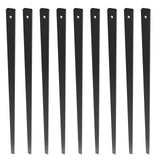 VEVOR Staircase Metal Balusters, 29.5'' x 1'' Flat Aluminum Alloy Decorative Banister Spindles, 51 Pack Deck Baluster with Screws, Classic Hollow Deck Railing Satin Black Powder Coated for Porch - Extra Image