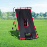 VEVOR Baseball And Softball Rebounder Net 3.5x4.5 ft 2-in-1 Switch Hitter Pitch - Low Angle