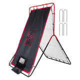 VEVOR Baseball And Softball Rebounder Net 3.5x4.5 ft 2-in-1 Switch Hitter Pitch - Extra Image