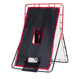 VEVOR Baseball And Softball Rebounder Net 3.5x4.5 ft 2-in-1 Switch Hitter Pitch