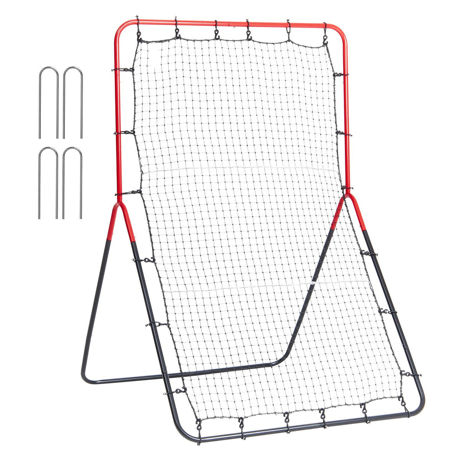 Baseball And Softball Rebounder Net, 3 x 4.5 ft PitchBack Baseball Pitching Nest, 3-Way Baseball, Softball Pitchback Net, Fielding Trainer, Bounce Back Net for Fielding/Throwing Practice