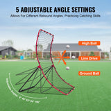 VEVOR Baseball And Softball Rebounder Net 4x5.5 ft PitchBack All Angle Fielding - Side View