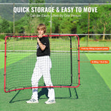 VEVOR Baseball And Softball Rebounder Net 4x5.5 ft PitchBack All Angle Fielding - 45-Degree Angle