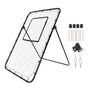 Baseball And Softball Rebounder Net, 4 x 6 Feet PitchBack Baseball Nest for Pitching and Fielding Training, Pitch Return Trainer Rebound Net with Pitching Target, 4 Adjustable Angles