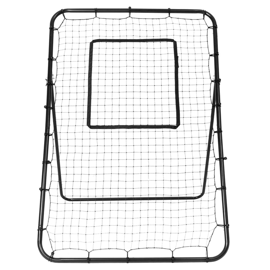 Baseball And Softball Rebounder Net, 4 x 6 Feet PitchBack Baseball Nest for Pitching and Fielding Training, Pitch Return Trainer Rebound Net with Pitching Target, 4 Adjustable Angles