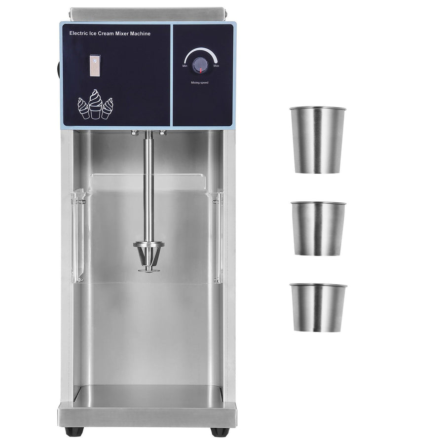 Ice Cream Blender, 400W High-Speed Ice Cream Maker Mixer Stir Machine 4200RPM, Stepless Speed Adjustment, 304 Stainless Steel Ice Cream Shaker, 3 Hand Cups, Make Various Flavors of Ice Cream