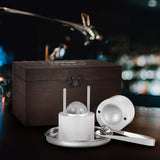 VEVOR Ice Ball Press Kit, Aircraft Al Alloy Ice Press with Ice Block Mold, Large Mat, Tong, Drip Tray, One Glass, Round Ice Ball Maker 2.4