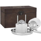 Ice Ball Press Kit, Aircraft Al Alloy Ice Press with Ice Block Mold, Large Mat, Tong, Drip Tray, One Glass, Round Ice Ball Maker 2.4"/60 mm Ice Sphere, for Whiskey, Cocktail on Party & Holiday