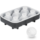 VEVOR Ice Cube Trays (Set of 2), 2-in-1 Combo with Silicone Sphere Ice Ball Maker & Large Square Ice Cube Maker with Lid, Reusable Easy Release BPA