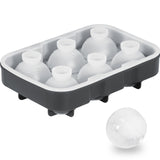 VEVOR Ice Cube Trays (Set of 2), 2-in-1 Combo with Silicone Sphere Ice Ball Maker & Large Square Ice Cube Maker with Lid, Reusable Easy Release BPA Free Ice Tray Set for Whiskey Cocktails Bourbon - Extra Image