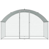 VEVOR Chicken Coop, 9.8x6.5x6.5ft Walk-in Large Metal Chicken Run for Yard with Waterproof Cover, Doom Roof Hen House with Security Lock for Outdoor and Backyard, Farm, Duck Rabbit Cage Poultry Pen - Extra Image