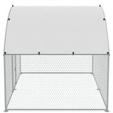 VEVOR Chicken Coop, 9.8x6.5x6.5ft Walk-in Large Metal Chicken Run for Yard with Waterproof Cover, Doom Roof Hen House with Security Lock for Outdoor