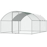 VEVOR Large Metal Chicken Coop, 9.8x12.9x6.5 ft Walk in Chicken Run for Yard with Waterproof Cover, Doom Roof Hen House with Security Lock for Outdoor and Backyard, Farm, Duck Rabbit Cage Poultry Pen - Extra Image