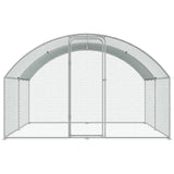 VEVOR Large Metal Chicken Coop, 9.8x12.9x6.5 ft Walk in Chicken Run for Yard with Waterproof Cover, Doom Roof Hen House with Security Lock for Outdoor and Backyard, Farm, Duck Rabbit Cage Poultry Pen - Extra Image