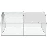 VEVOR Large Metal Chicken Coop, 9.8x12.9x6.5 ft Walk in Chicken Run for Yard with Waterproof Cover, Doom Roof Hen House with Security Lock for Outdoor and Backyard, Farm, Duck Rabbit Cage Poultry Pen - Extra Image
