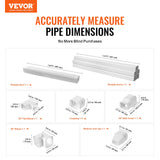 VEVOR Mini Split Line Set Cover 76.2mm W 3110mm L, PVC Decorative Pipe Line Cover For Air Conditioner with 5 Straight Ducts & Full Components Easy to