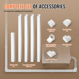 VEVOR Mini Split Line Set Cover 76.2mm W 4830mm L, PVC Decorative Pipe Line Cover For Air Conditioner with 4 Straight Ducts & Full Components Easy to Install, Paintable for Heat Pumps, White - Top-Down View