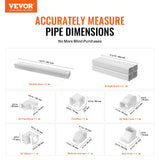 VEVOR Mini Split Line Set Cover 76.2mm W 5350mm L, PVC Decorative Pipe Line Cover For Air Conditioner with 4 Straight Ducts & Full Components Easy to